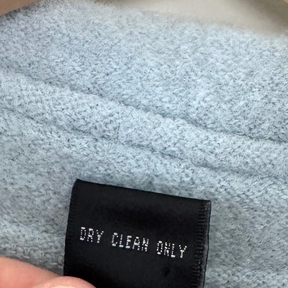 Willi Smith Powder Blue Button Front Sweater Jacket - Picture 12 of 13